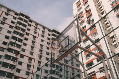 basketball hoop highrise apartments
